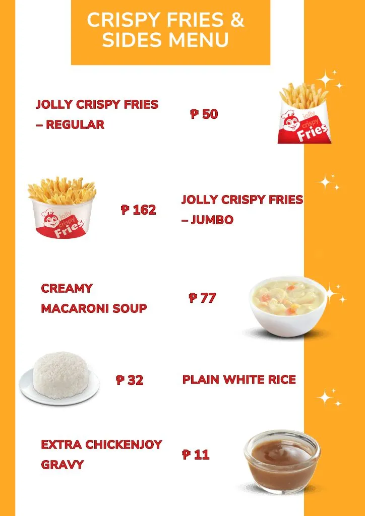 Jollibee Crispy Fries Sides Menu